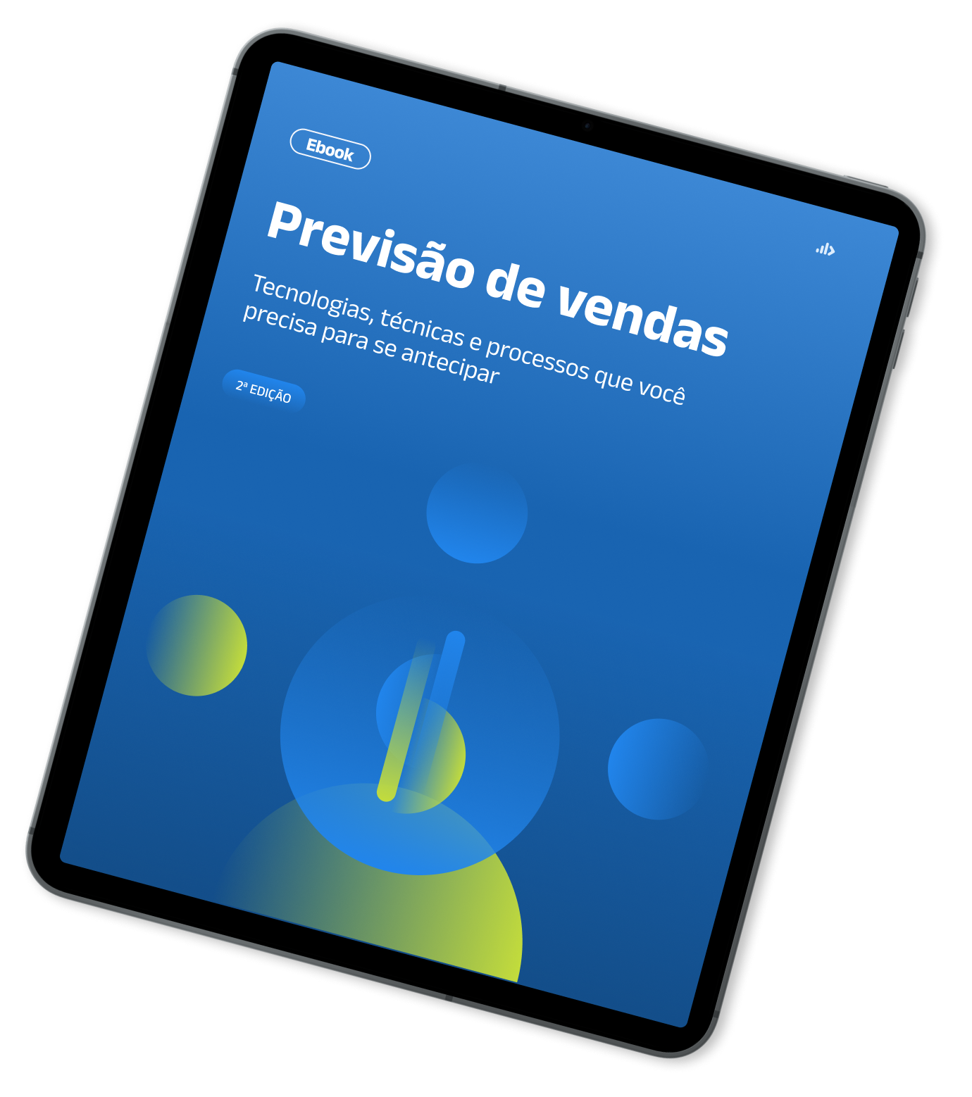 Mockup de Tablet com capa do Ebook - Previsão de vendas - 2a edição